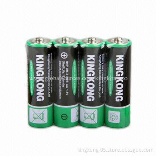 Zinc Carbon Batteries with 720mAh Capacity, 1.5V Nominal Voltage